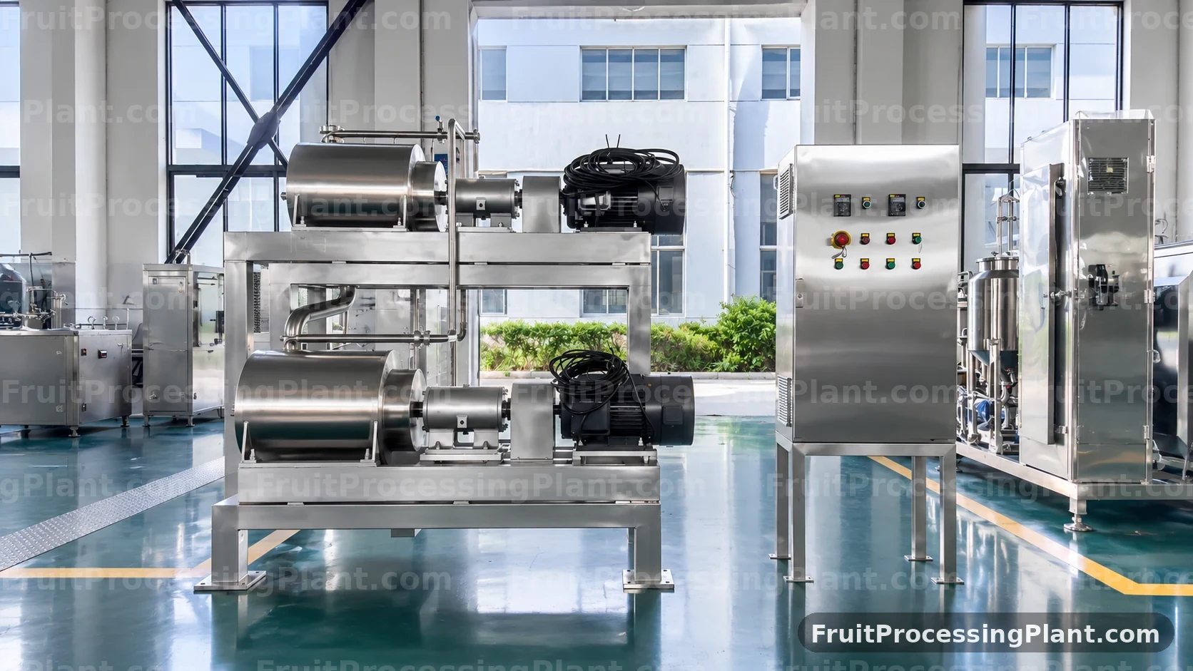 Fruit processing plant pulping machine