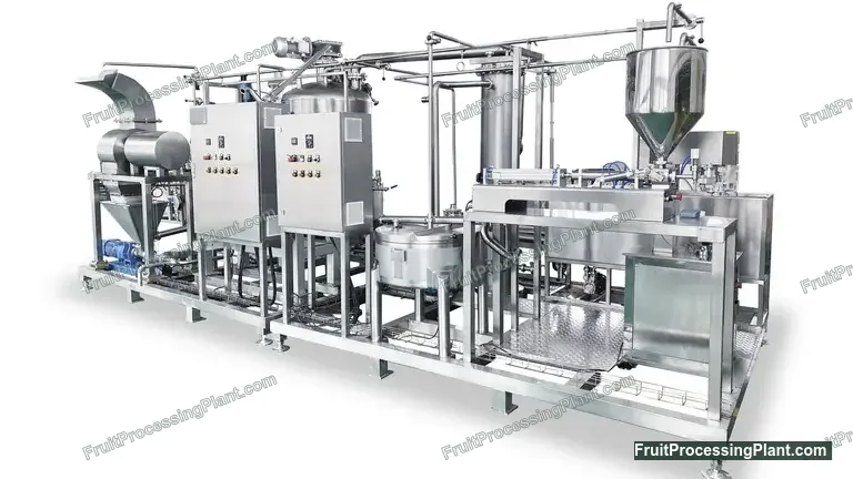 Ligne compacte de transformation des fruits de la passion pour la production par lots