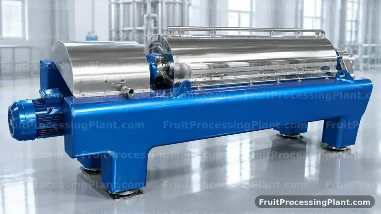 Décanteur centrifuge envisagé pour la séparation des phases de l'argousier